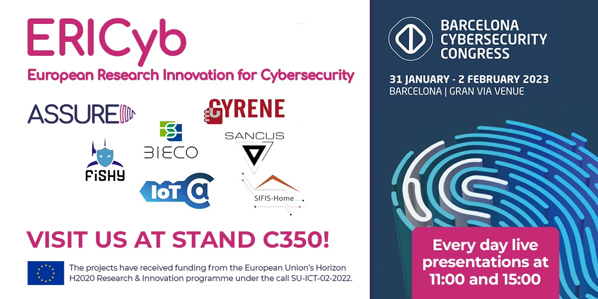 Visit ASSURED and the ERICyb cluster at the Barcelona Cybersecurity Congress 2023